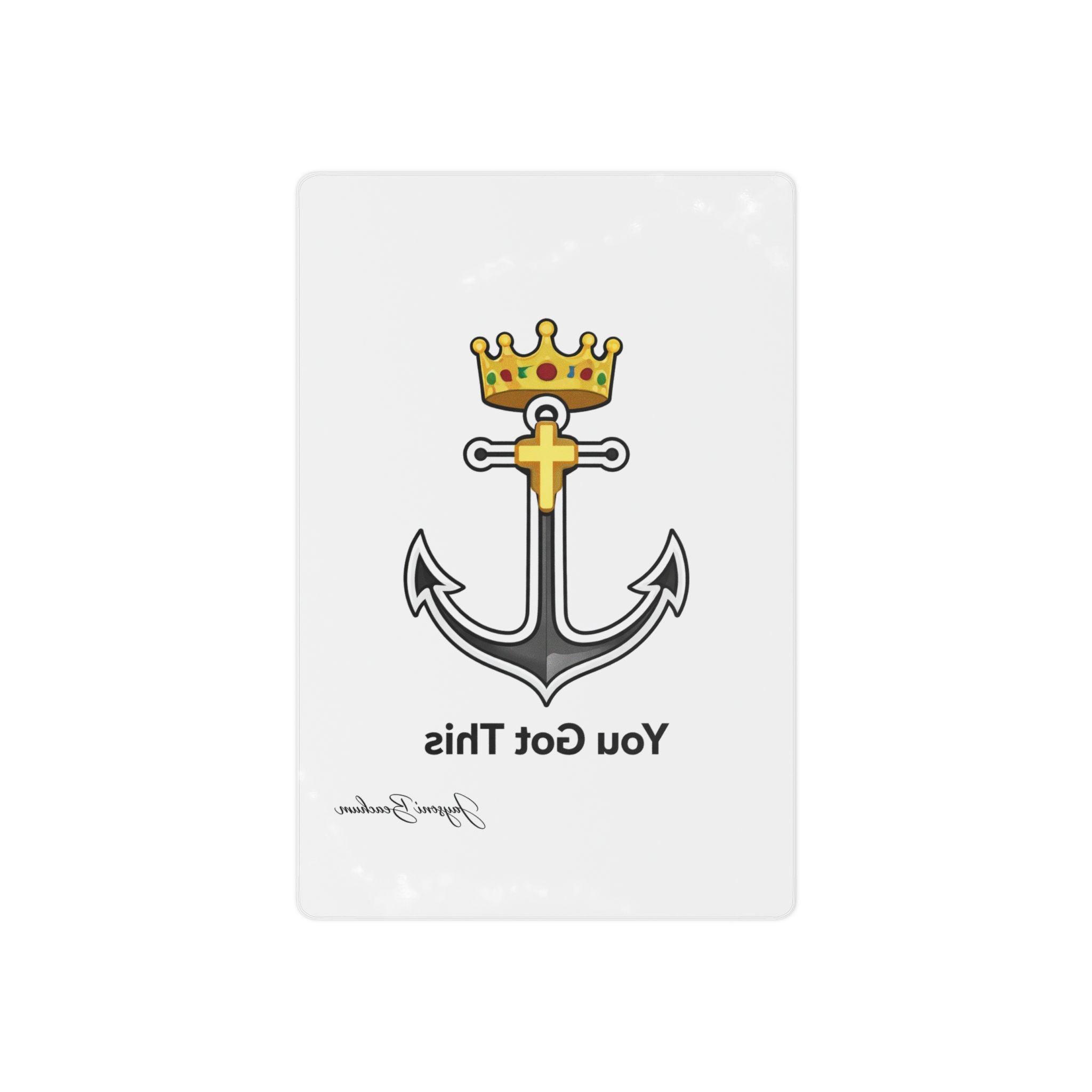 Anchor Crown Temporary Tattoo – “You Got This” Motivational Waterproof Tattoo