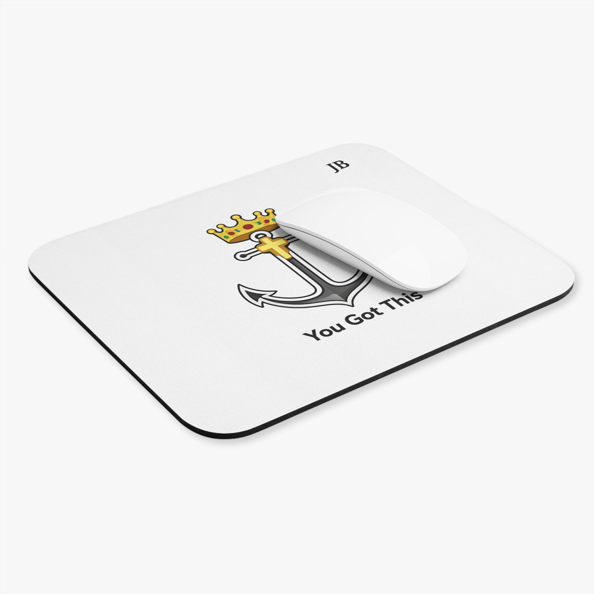 You Got This Anchor Mouse Pad — Motivational Desk Mousepad with Crown Design