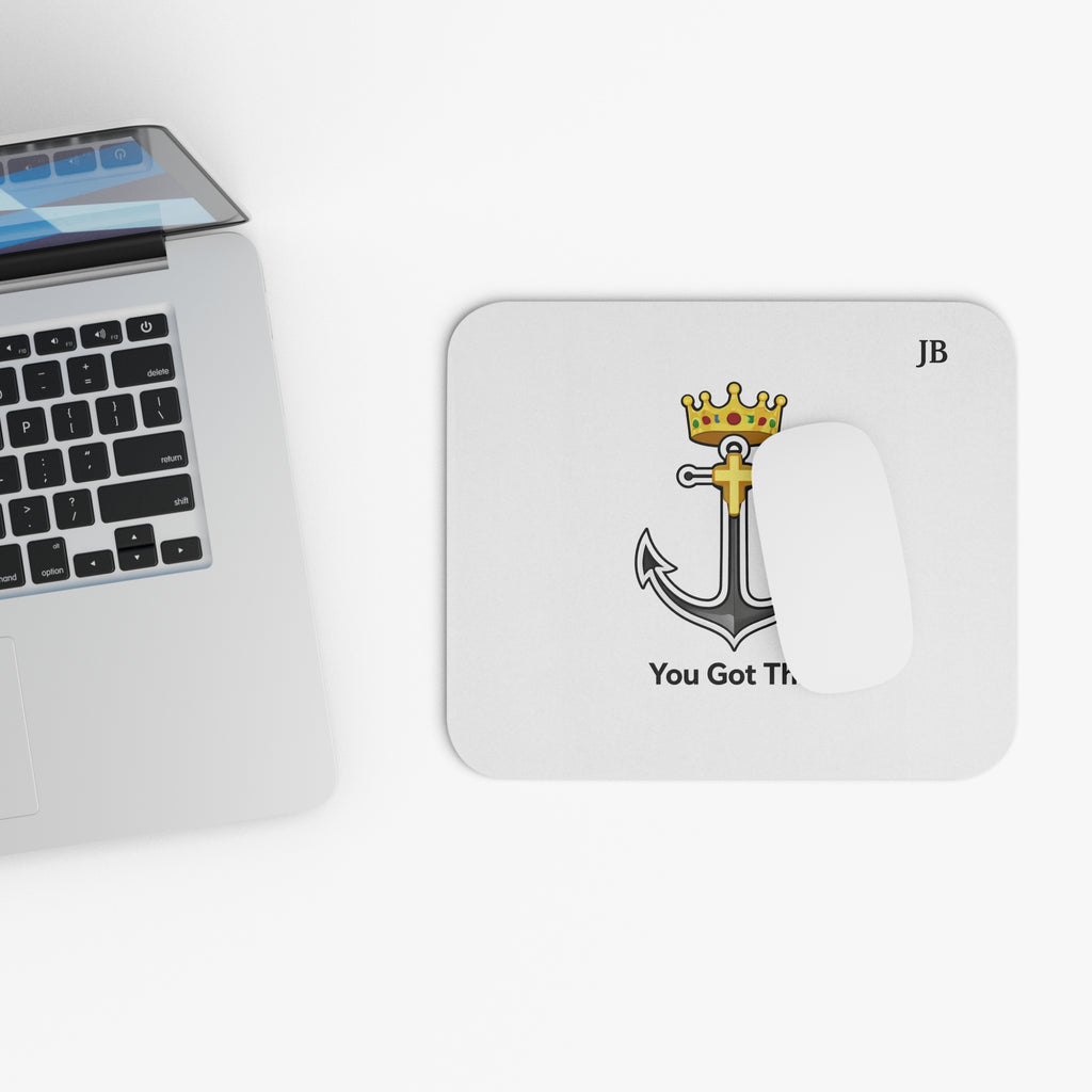 You Got This Anchor Mouse Pad — Motivational Desk Mousepad with Crown Design