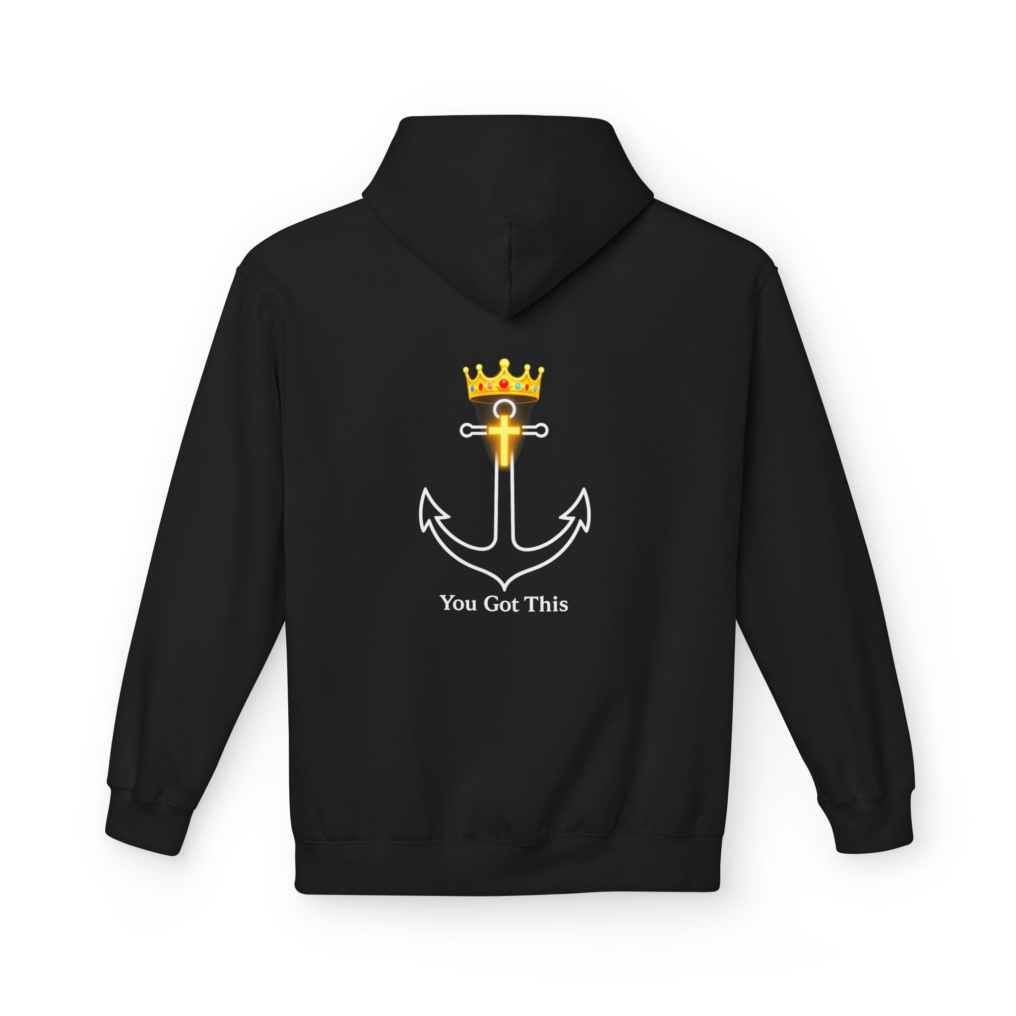 Adult Unisex Monogram 'JB' Minimalist Black Hoodie — Classic