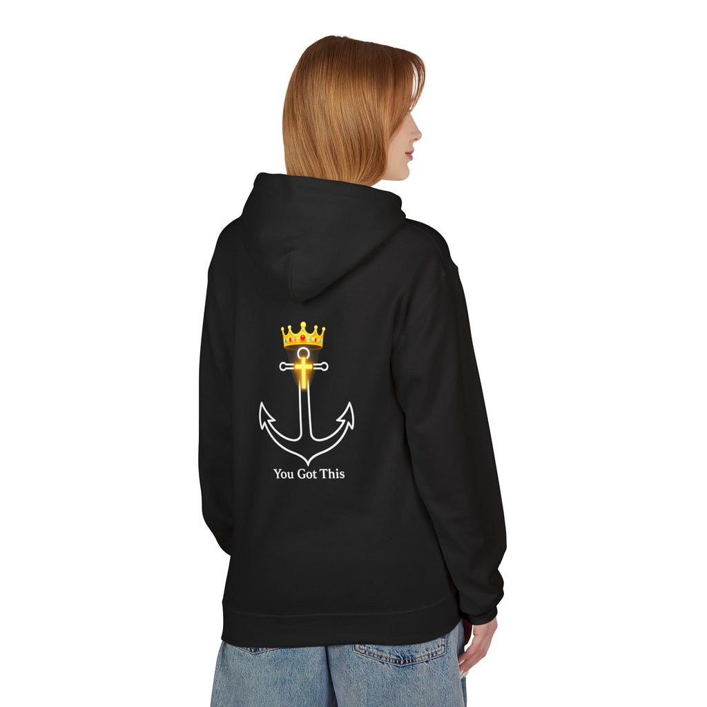Adult Unisex Monogram 'JB' Minimalist Black Hoodie — Classic Personalized Sweatshirt
