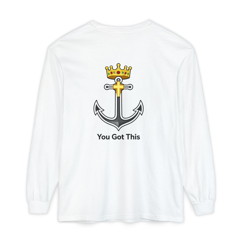 Adult Unisex Anchor Crown Long Sleeve Tee — "You Got This" Motivational Shirt